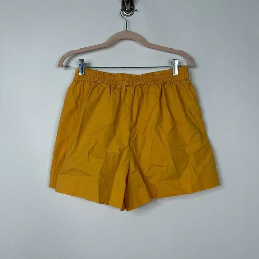 2/$30 J. Crew Tie-waist Short In Cotton Poplin Saffron 10 #A0166